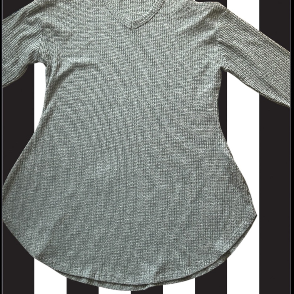 Absolute Angel Cold Shoulder Waffle Knit Mini Dress Gray Women’s 1X - Picture 7 of 10